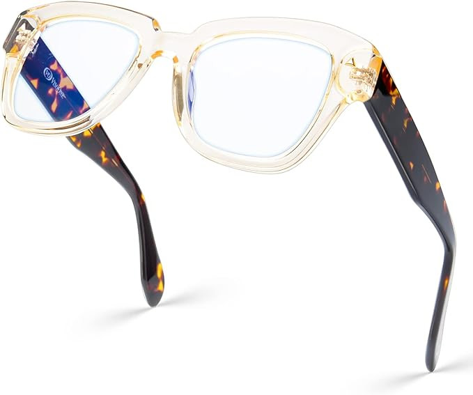 VISOONE Acetate Blue Light Blocking Glasses Square with Anti Computer Glare for Gaming Women and ... | Amazon (US)