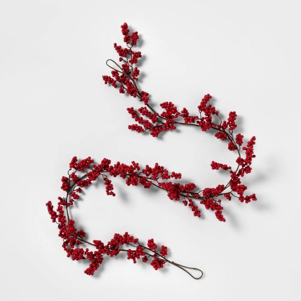 60" x 4" Artificial Berry Garland Red - Threshold™ | Target