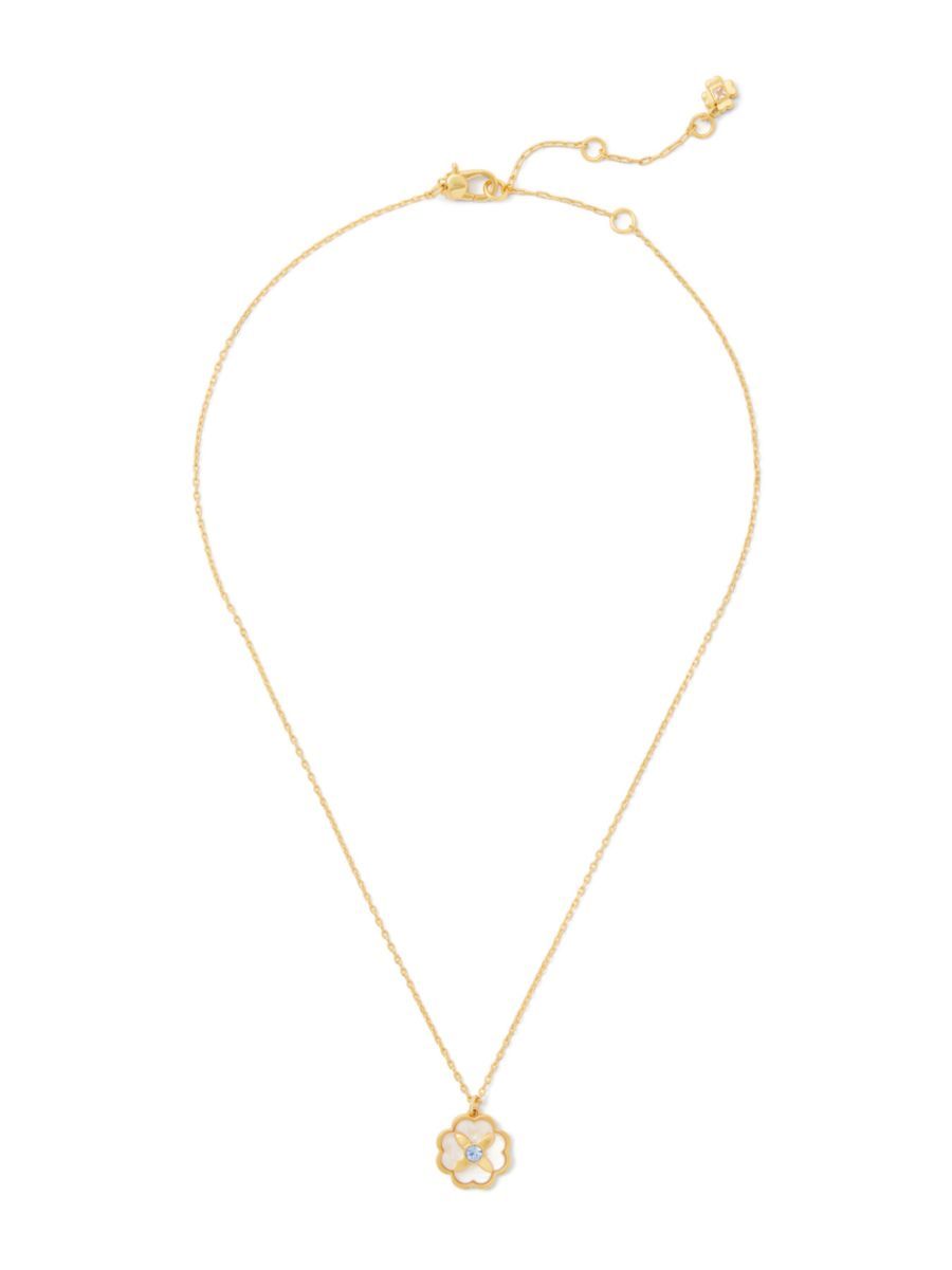 Heritage Bloom Goldtone & Mother-Of-Pearl Pendant Necklace | Saks Fifth Avenue