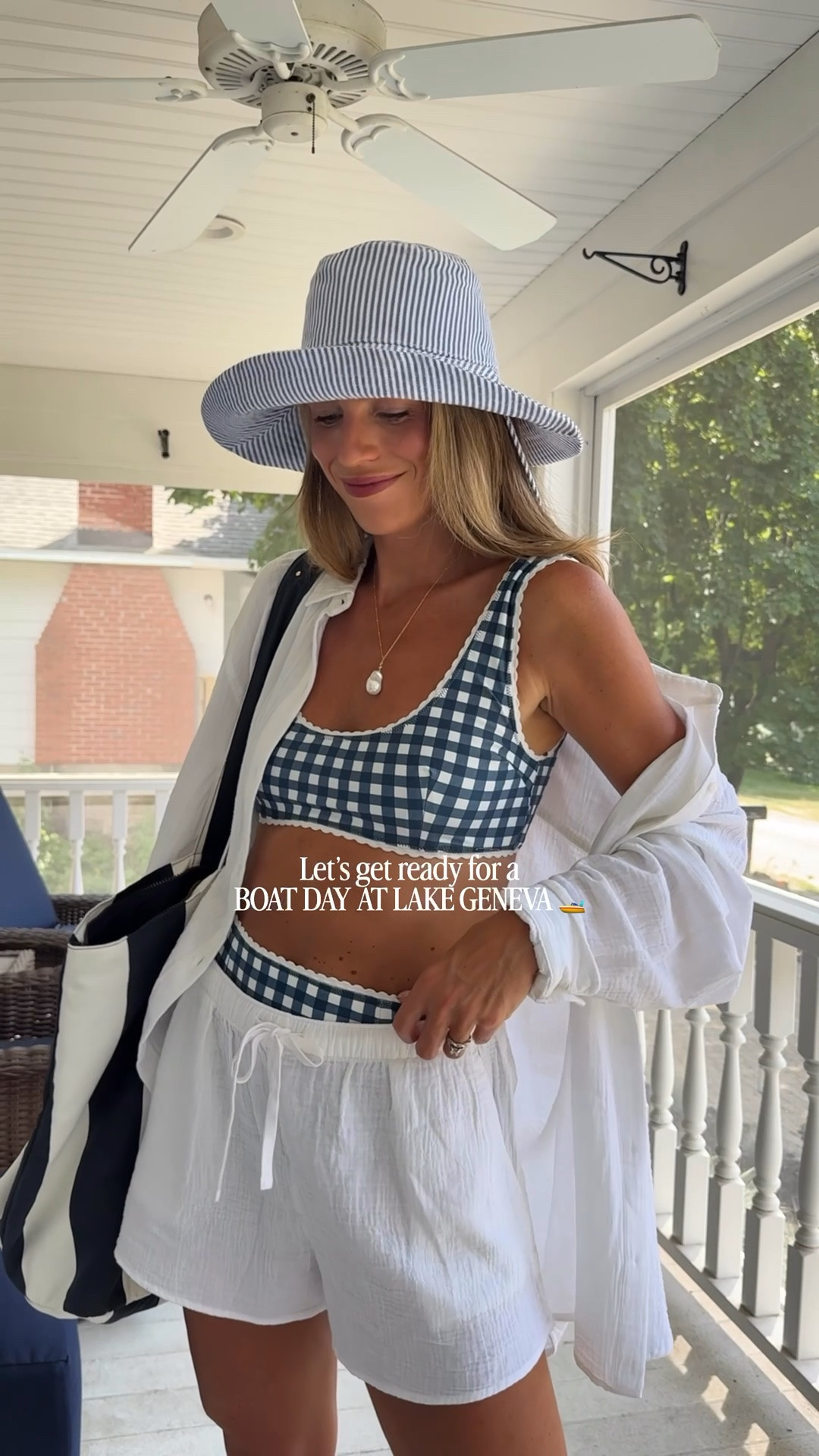 Summer Lake Day outfit I wore at Lake Geneva on the boat. I am wearing size medium my true size and swim top and I sized up in the swim bottoms. I am wearing my usual mediums in this cover-up set from Aritzia. They run oversized. @Aritzia @freepeople

#LTKTravel #LTKSwim #LTKTall

#LTKgrwm