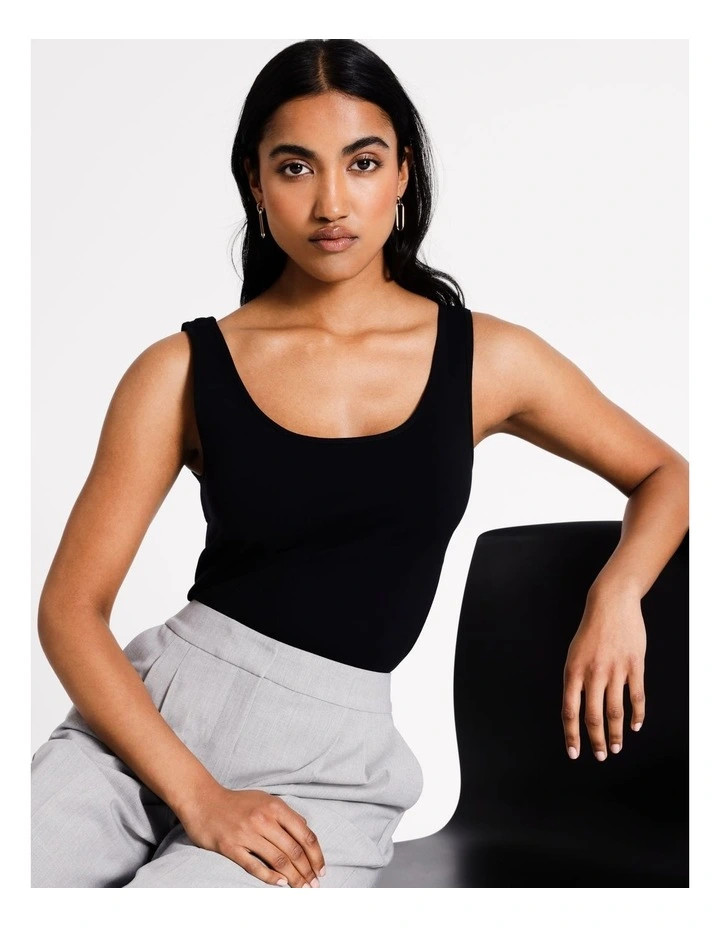 Seamfree Recycled Blend Tank in Black | Myer
