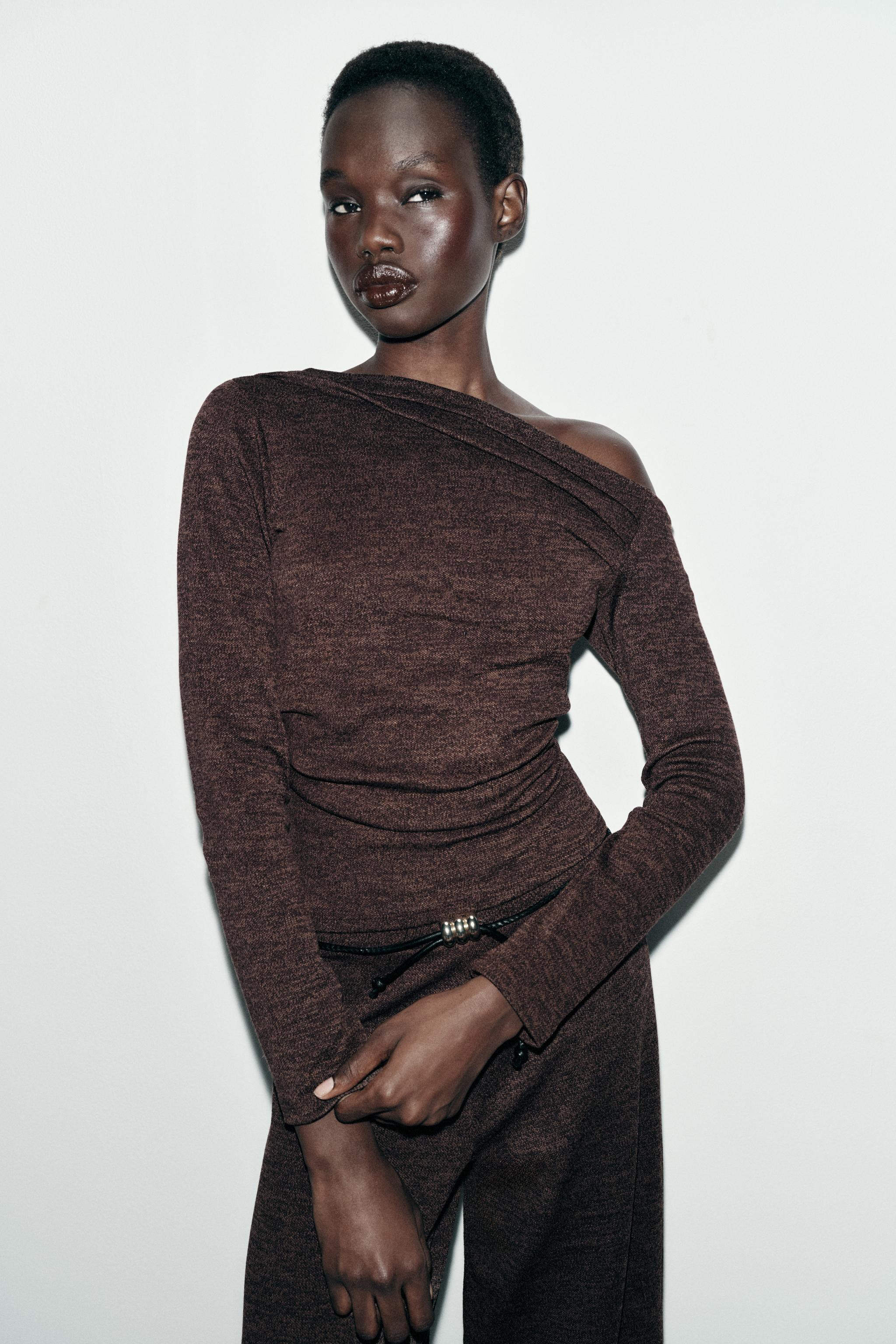 ASYMMETRIC PIQUÉ TOP | Zara US