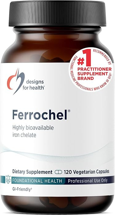 Designs for Health Iron \u2013 Vital for Energy Production, Immune & Brain Health, High Absorptio... | Amazon (US)