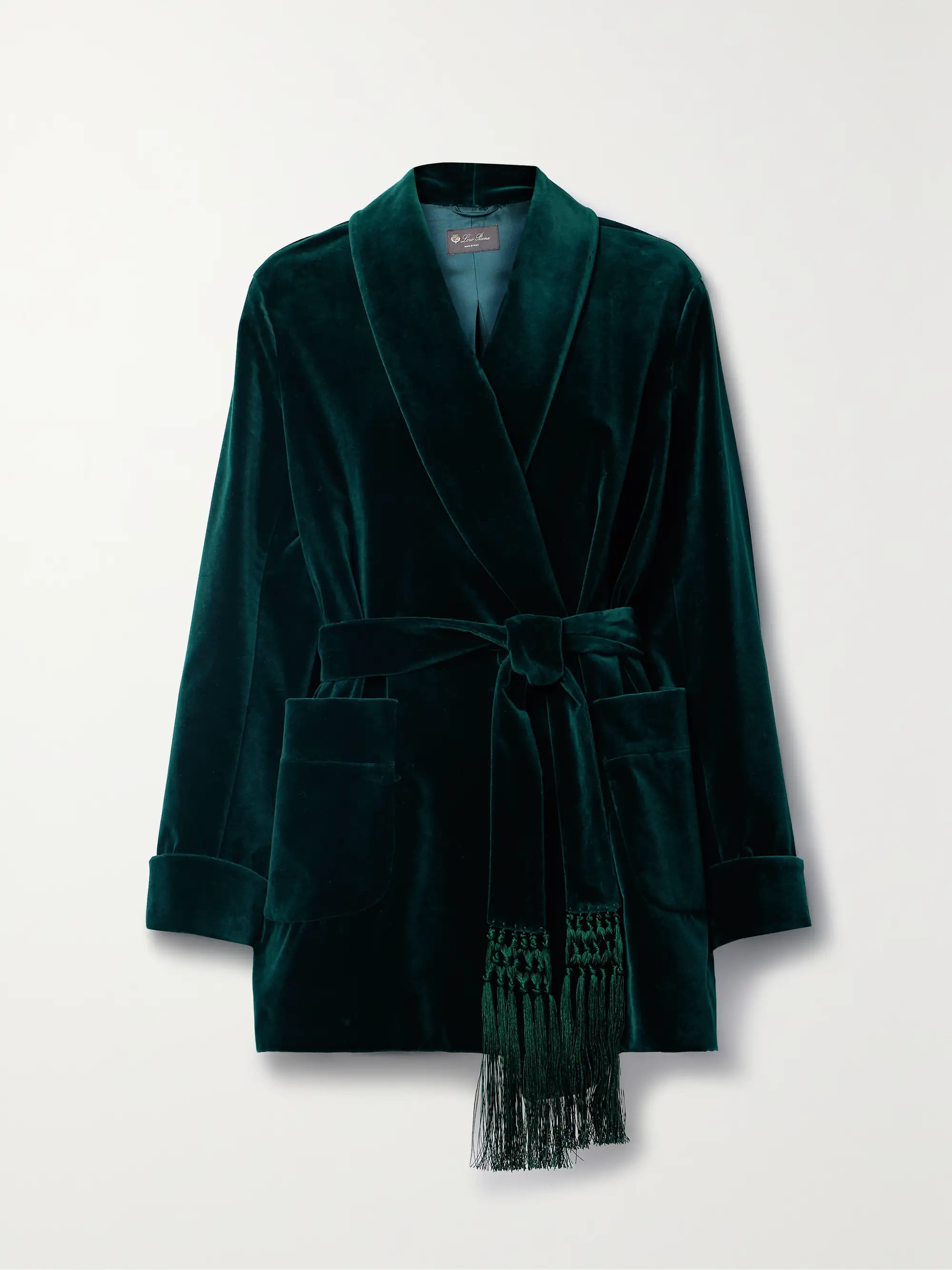 Raniya belted macramé-trimmed cotton-blend velvet jacket | NET-A-PORTER (US)