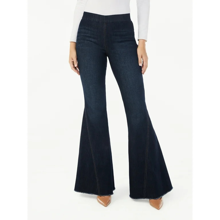 Sofia Jeans by Sofia Vergara Women's Melisa High-Rise Super Flare Pull-On Jeans | Walmart (US)