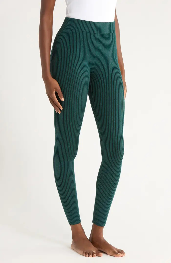 Cottonsilk™ Organic Cotton Blend Rib Leggings | Nordstrom