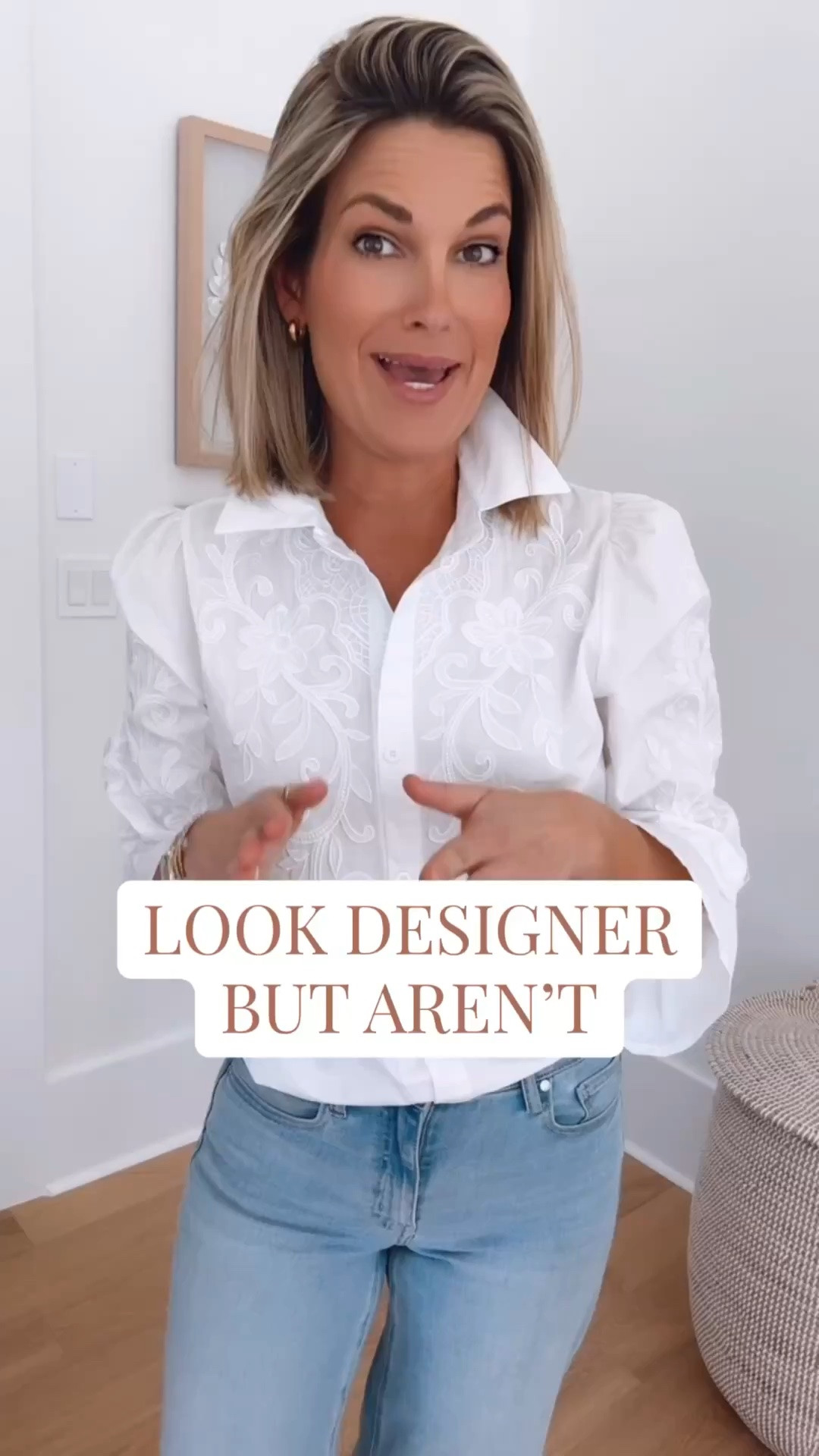 Amazon standouts that look designer but aren’t!  Wearing small in the shirt, 27x34 in the jeans - I am 5’11”.

#LTKootd #LTKOver40 #LTKTall