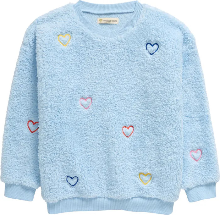 Tucker + Tate Kids' Fluffy Heart Fleece Teddy Sweatshirt | Nordstrom | Nordstrom