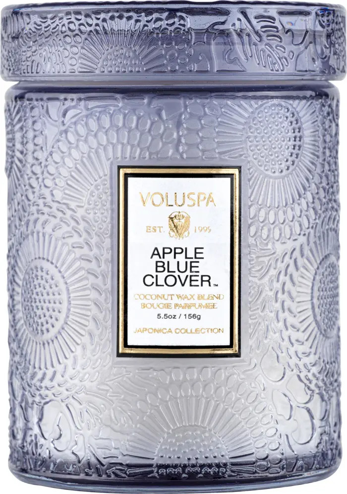 Voluspa Apple Blue Clover Small Embossed Jar Candle | Nordstrom | Nordstrom