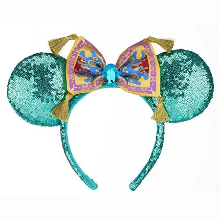 Disney Fashion Headbands Princess Jasmine, in Magic Carpet Bow Sequined, Blue | Walmart (US)