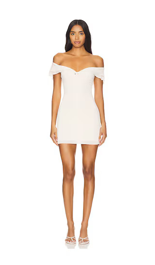 Graciela Off Shoulder Dress in Cream | Revolve Clothing (Global)
