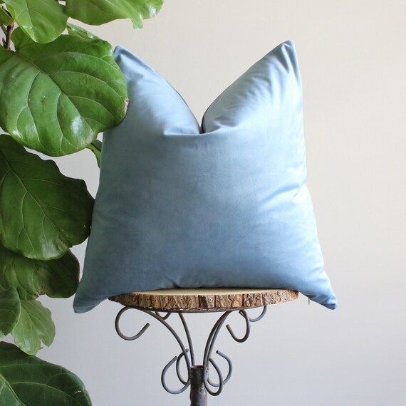 Blue Velvet Pillow | Etsy (US)