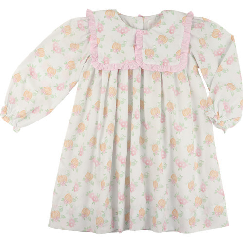 Pink Gingham Floral Pumpkin Dress | Cecil and Lou