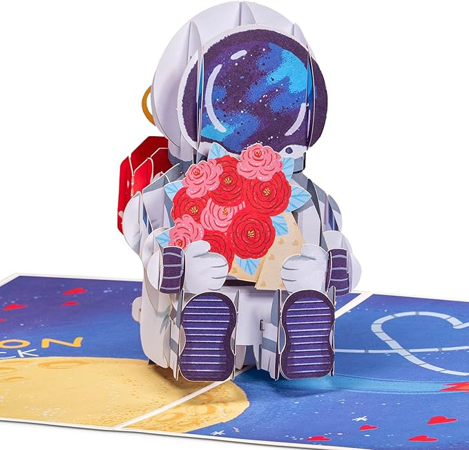 Paper Love 3D Love Astronaut Pop Up Valentines Day Card, Gift for Valentine's Day, Birthday, Wedd... | Amazon (US)