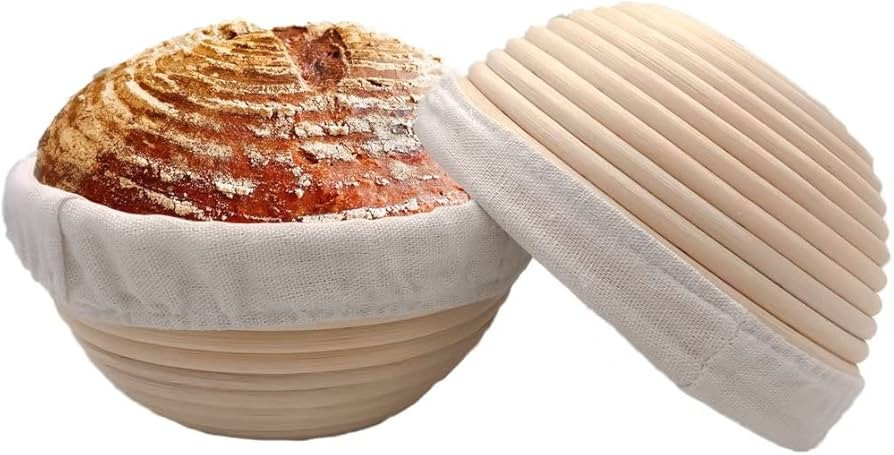 7 inches Round Banneton Basket for Bread Proofing, Dough Proofing Bowls with Removable Liner, Goo... | Amazon (US)