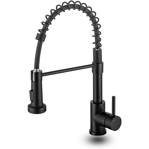 OWOFAN Kitchen Faucets Commercial Solid Brass Single Handle Single Lever Pull Down Sprayer Spring Ki | Amazon (US)