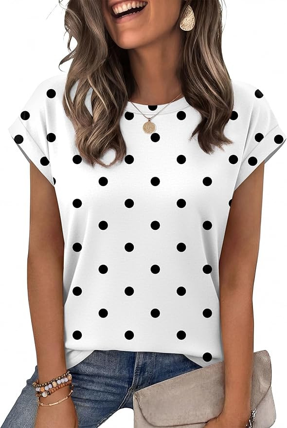 Alaroo Womens Summer Tops Short Sleeve Shirts Crew Neck Tshirt Cute Trendy Tunic Blouses (S-3XL) | Amazon (US)