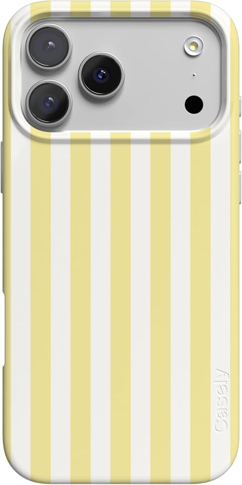 Casely iPhone 17 Pro Case | Butter Yellow Stripes | Sunday Best | Compatible with MagSafe | Class... | Amazon (US)