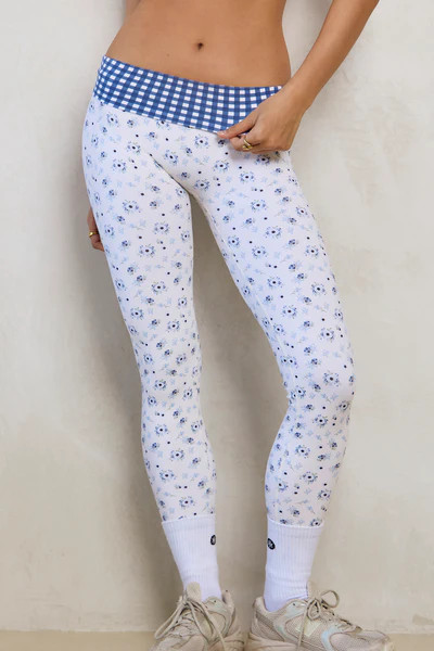 Astoria LUXE BALANCE Full Length Legging - Blueberry Gingham | astoria activewear