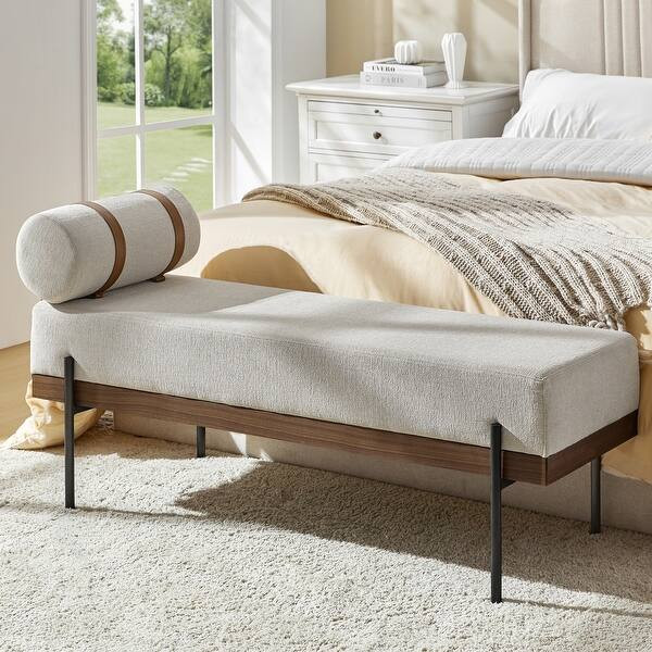 Damacio Entryway Bench with Removable Pillow - Bed Bath & Beyond - 37219133 | Bed Bath & Beyond