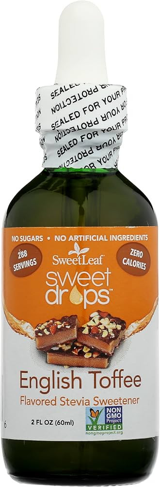 SweetLeaf Stevia Drops Liquid Sweetener, English Toffee - 2 Fl Oz, 1 Pack | Amazon (US)