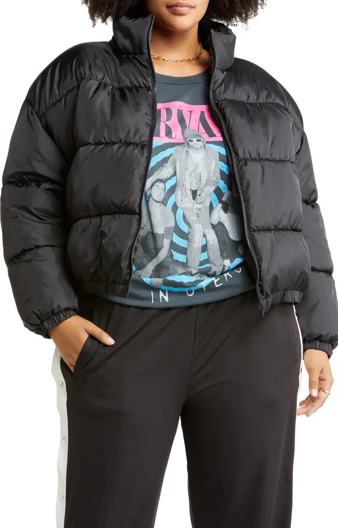 BP. Water-Resistant Crop Puffer Jacket | Nordstrom | Nordstrom Canada