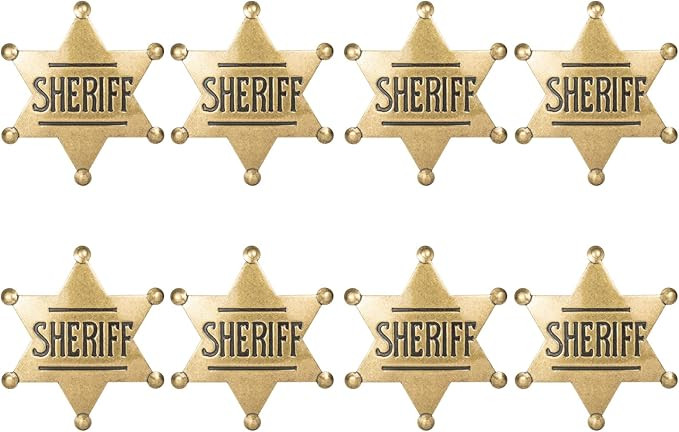 Xanight Sheriff Badges Metal for Kids Girls and Adult, Western Police Vest Badge, Deputy Sheriff ... | Amazon (US)