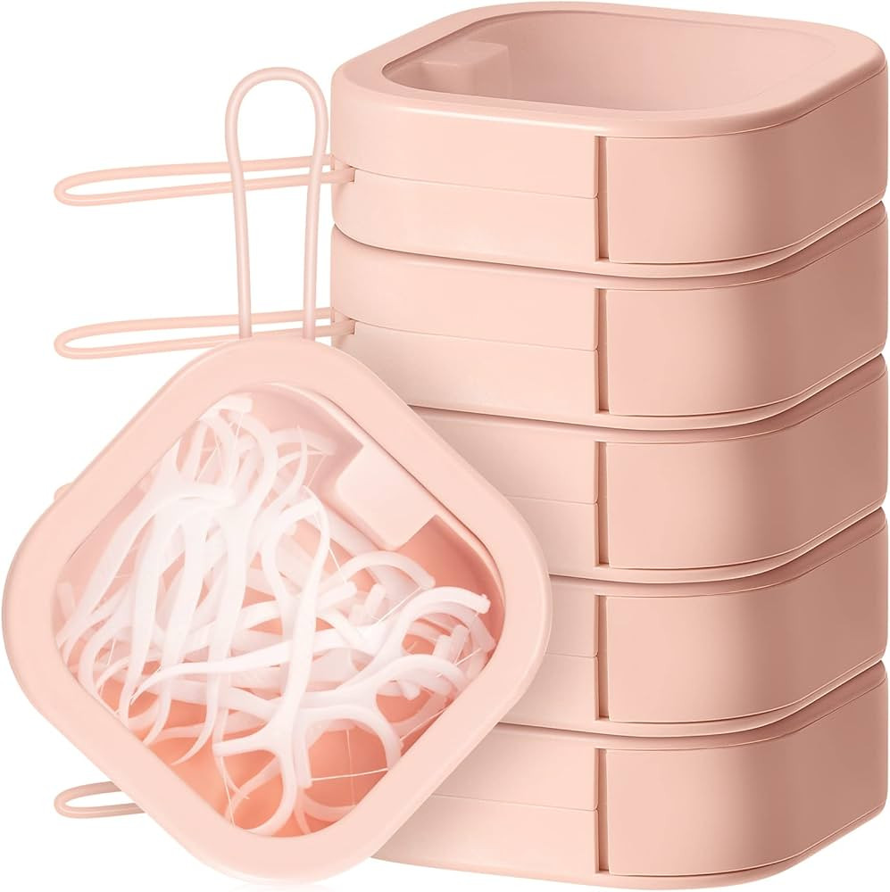 6 Pcs Hair Tie Organizer Qtip Dispenser Bathroom Storage Organizer Cotton Swab Holder Portable Tr... | Amazon (US)