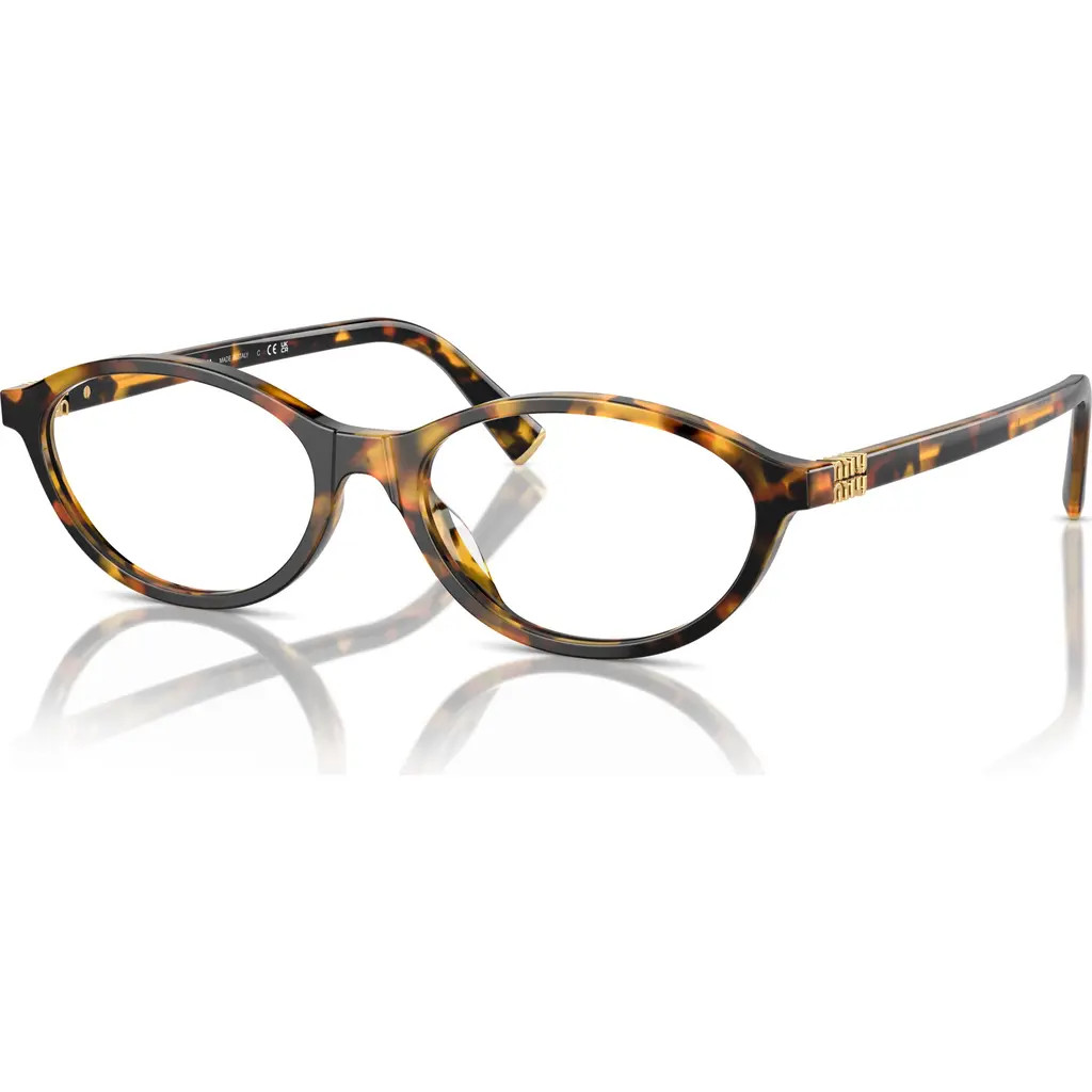 Miu Miu 54mm Oval optical glasses in Tortoise at Nordstrom | Nordstrom