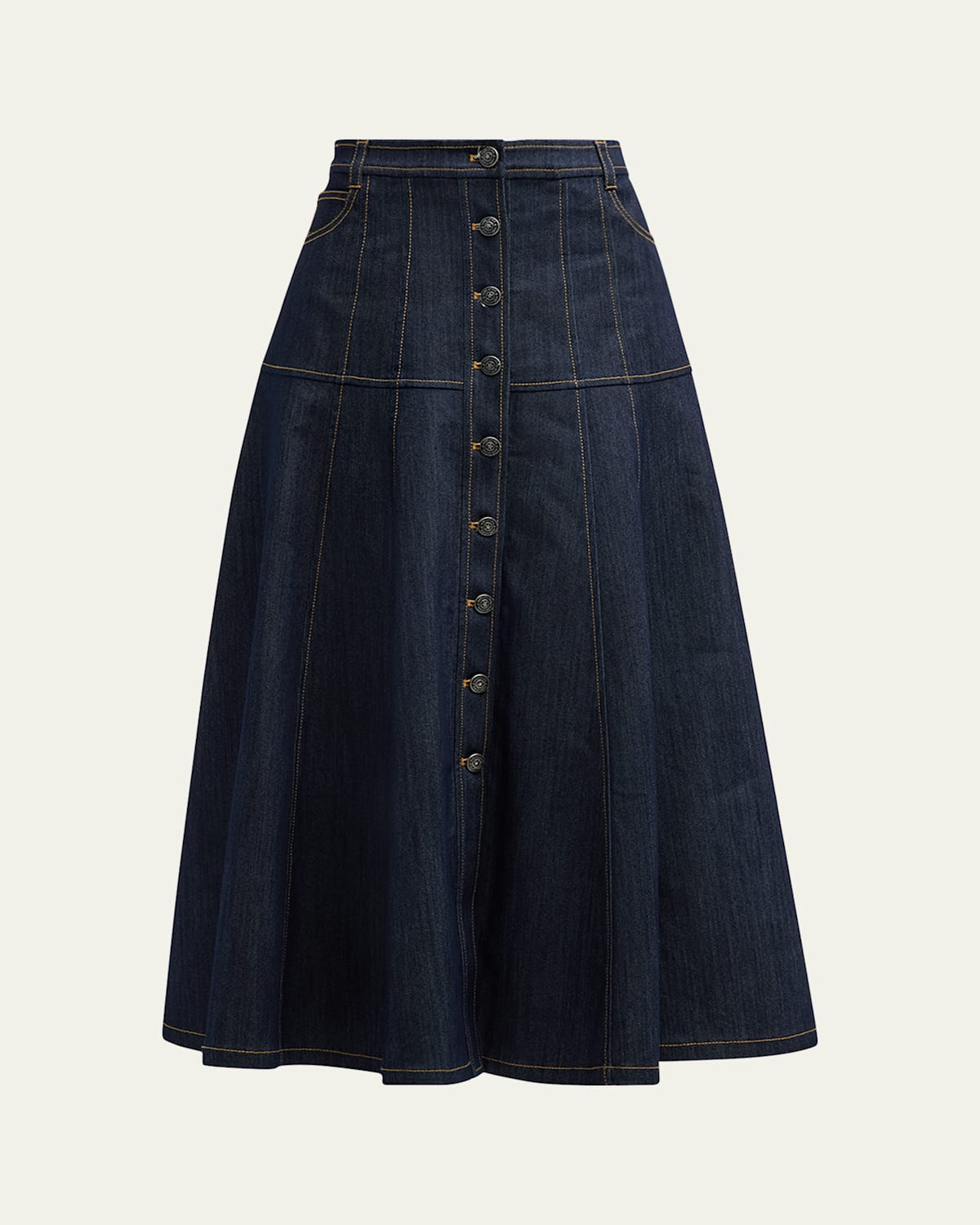 Veena Denim Midi Skirt | Bergdorf Goodman