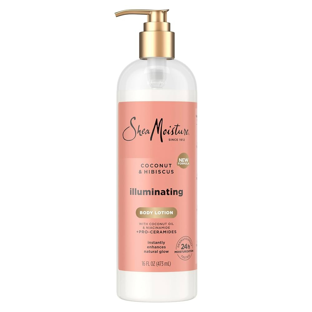 SheaMoisture Illuminating Body Lotion with Coconut Oil, Hibiscus, Niacinamide and Pro-Ceramides, ... | Amazon (US)