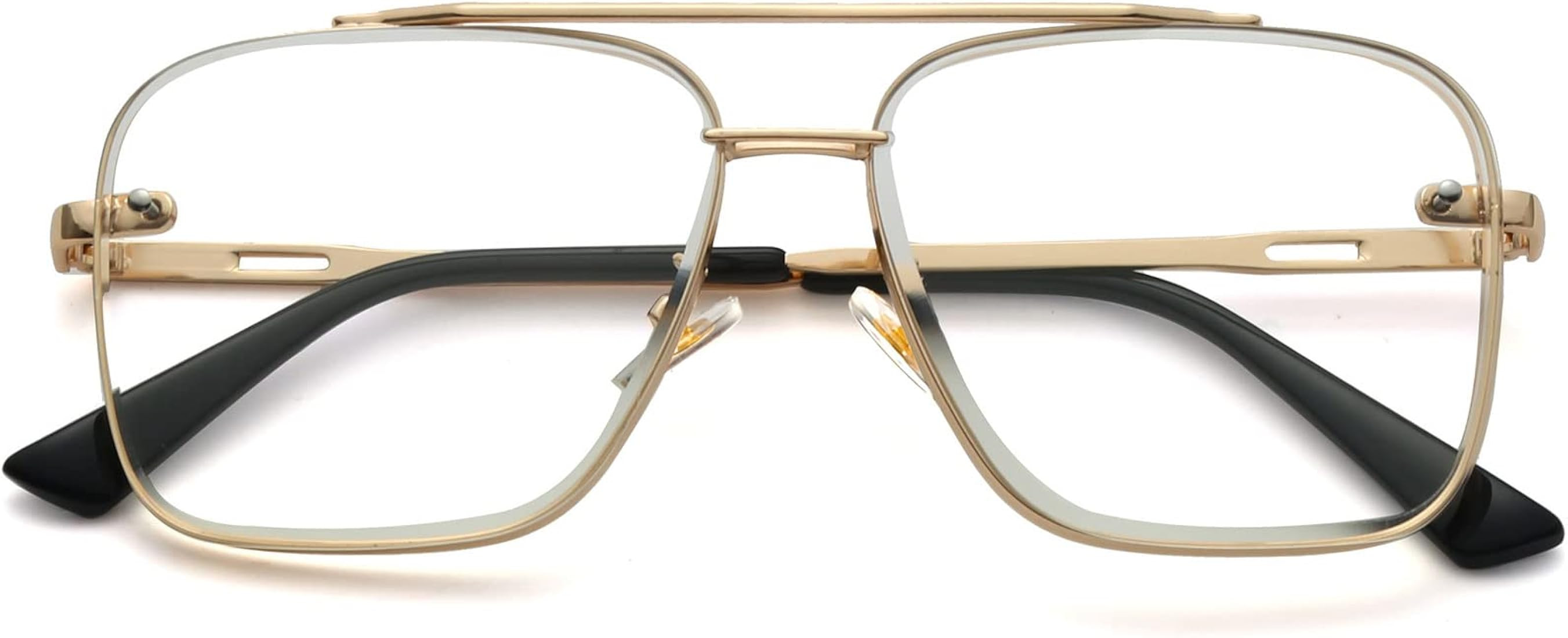 PORADAY Square Aviator Sunglasses for Men Women Fashion Oversized Pilot Sun Glasses Vintage Metal... | Amazon (US)