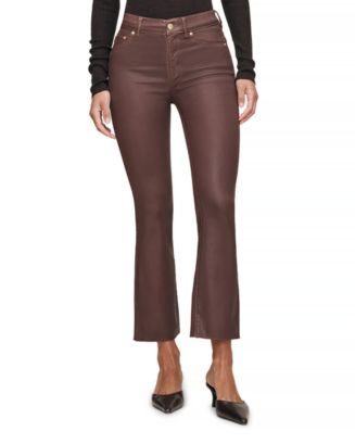 Bridget Boot High Rise Instasculpt™ Coated Crop Jeans in Toffee Coated | Bloomingdale's (US)