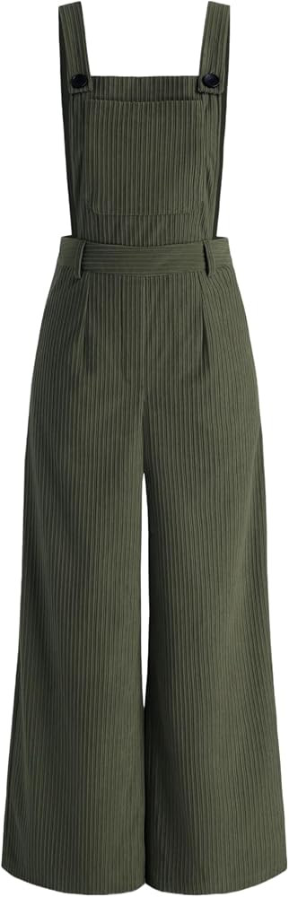 CIDER Corduroy Overalls for Women Wide Leg Jumpsuits Adjustable Straps One Piece Jumpsuit Dressy ... | Amazon (US)