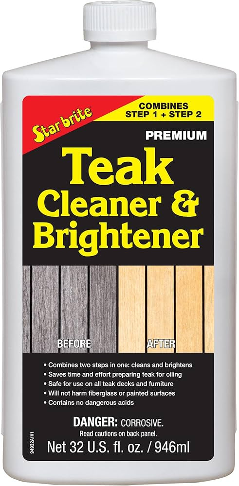 Star Brite Teak Cleaner & Brightener, Restore Weathered Wood, 32oz (094932) | Amazon (US)