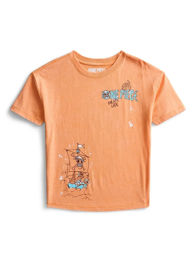 One Piece Boys Mineral Wash Graphic Tee, Sizes 4-18 | Walmart (US)