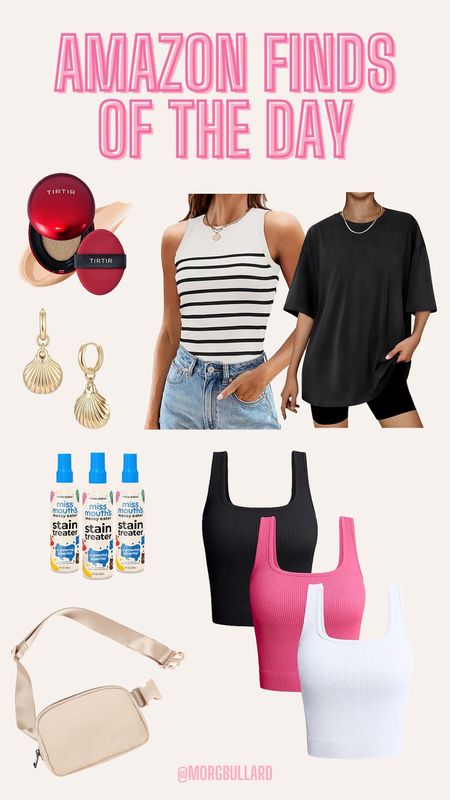 Amazon deals of the day | Amazon finds | Amazon fashion | Amazon viral foundation | Amazon basic tank tops | Amazon belt bag | Amazon oversized tee | Amazon striped tank top 

#LTKSaleAlert #LTKFindsUnder100 #LTKSeasonal