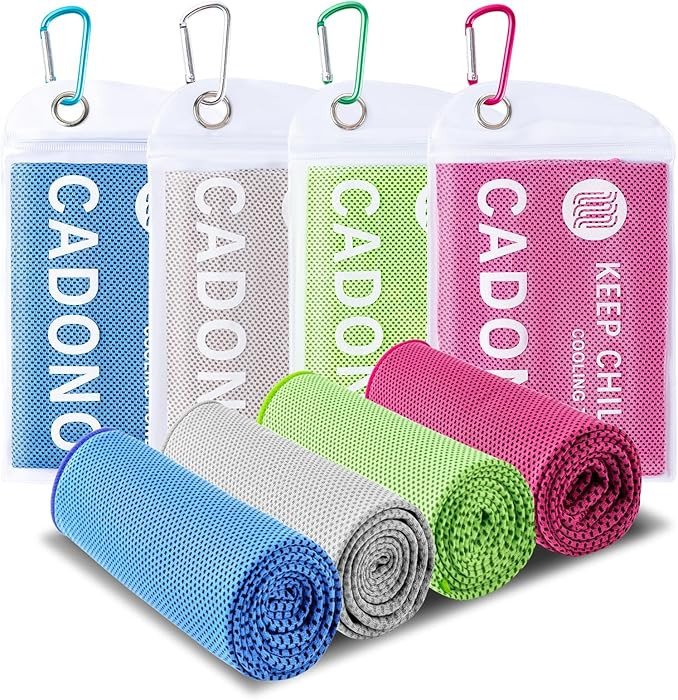 CADONO 4 Pack Cooling Towel (40"x12"), Soft Breathable Chilly Towel, Ice Towel, Microfiber Towel ... | Amazon (US)