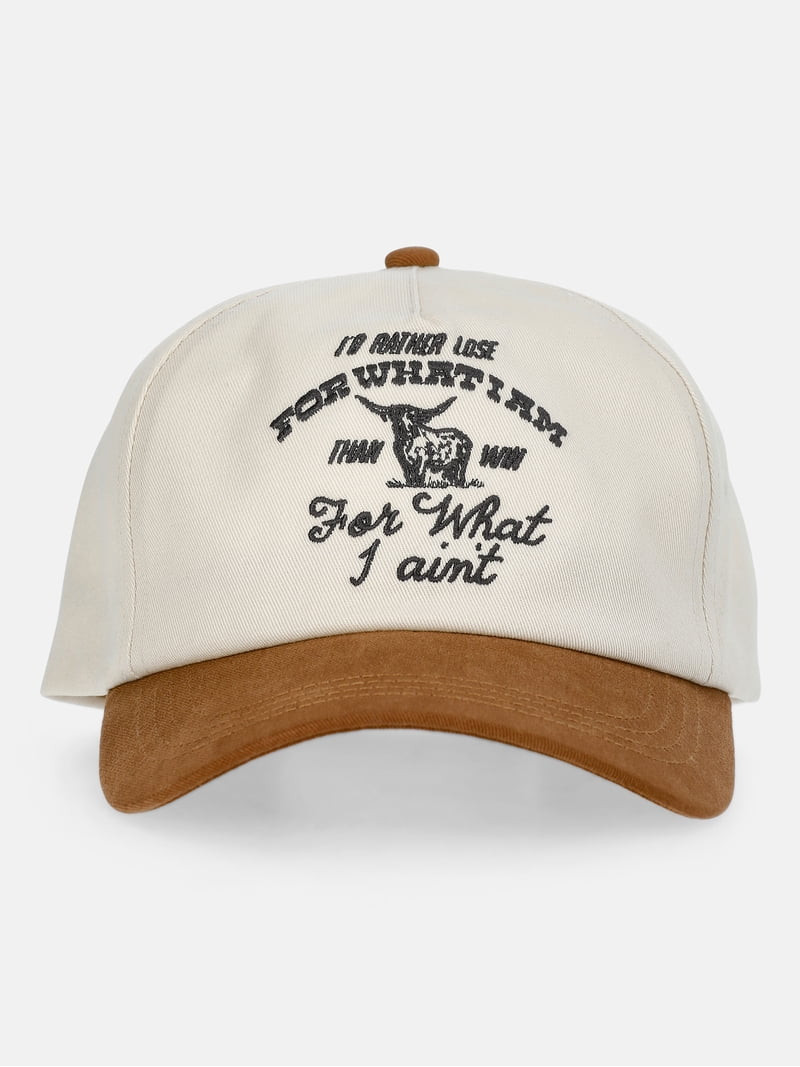 Kacey Lee Men's Embroidered Hat, Cream | Walmart (US)
