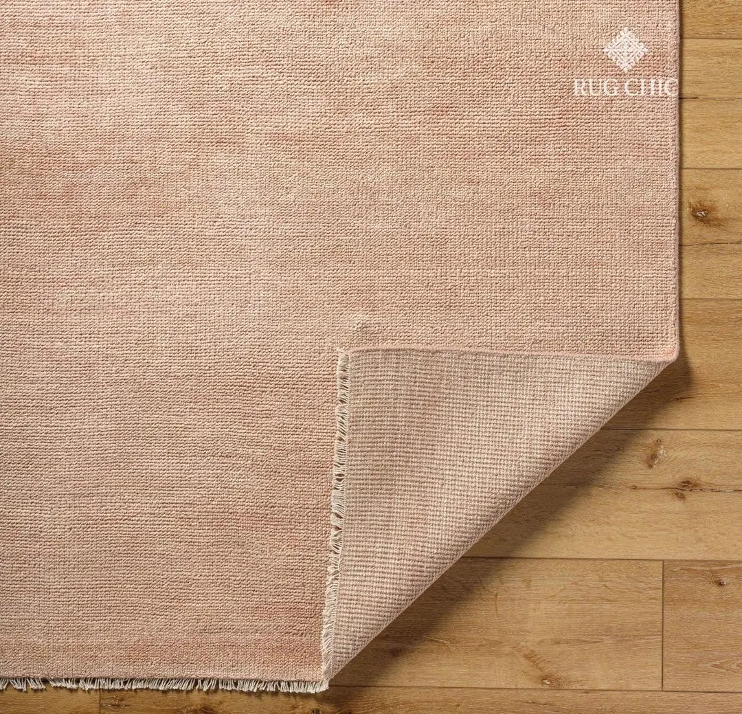 Hand Knotted Pink Rug, Solid Wool Area Rug, Modern Handmade Rug, Pink Area Rug for Living Room, B... | Etsy (DACH)