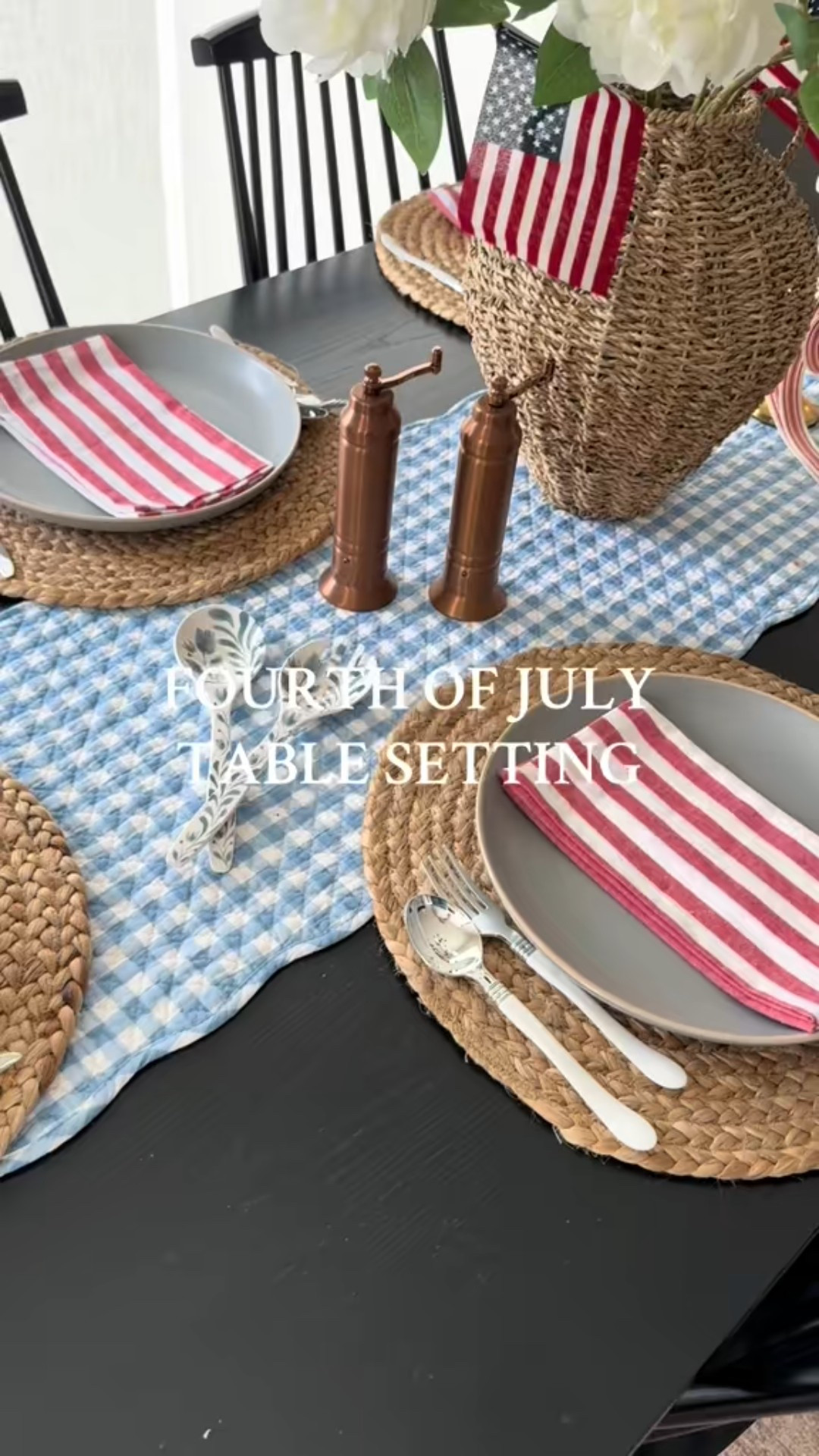 My Fourth of July table setting details this year! I love a tablescape and this one has items from HomeGoods, Target, Amazon, and Walmart!!  
Home decor home Inspo decor ideas table kitchen style kitchen ideas 

#LTKSeasonal #LTKSummerEdit #LTKHome