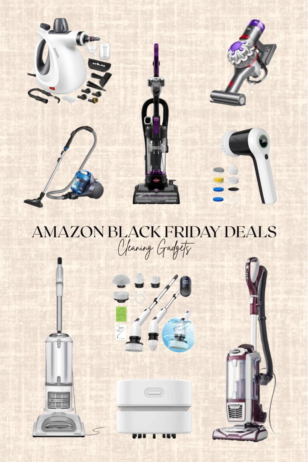 Amazon Black Friday Deals - Cleaning Gadgets! 

Electric scrub spinner, vacuum, handheld vacuum, steam cleaner 

#LTKSaleAlert #LTKHome #LTKCyberWeek