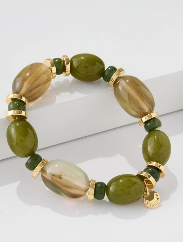 Oval Bead Stretch Bracelet | Talbots