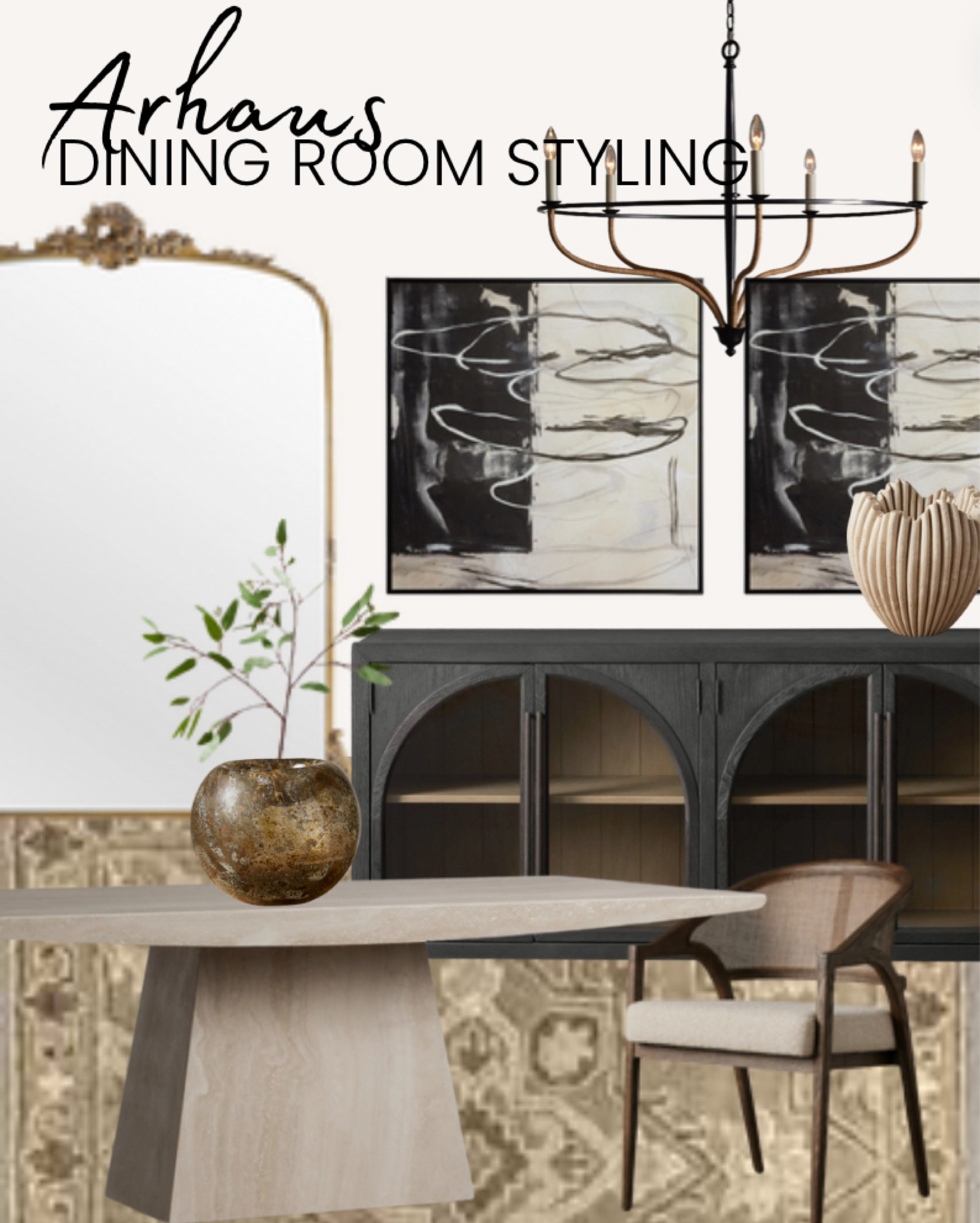 Welcome to my Arhaus faves for styling the perfect dining room! Obsessed with how this design inspo mixes warm tones in a way that’s both classic and modern. 🤎🖤

#ltkcanada #LTKFallSale 

#LTKHome #LTKSeasonal