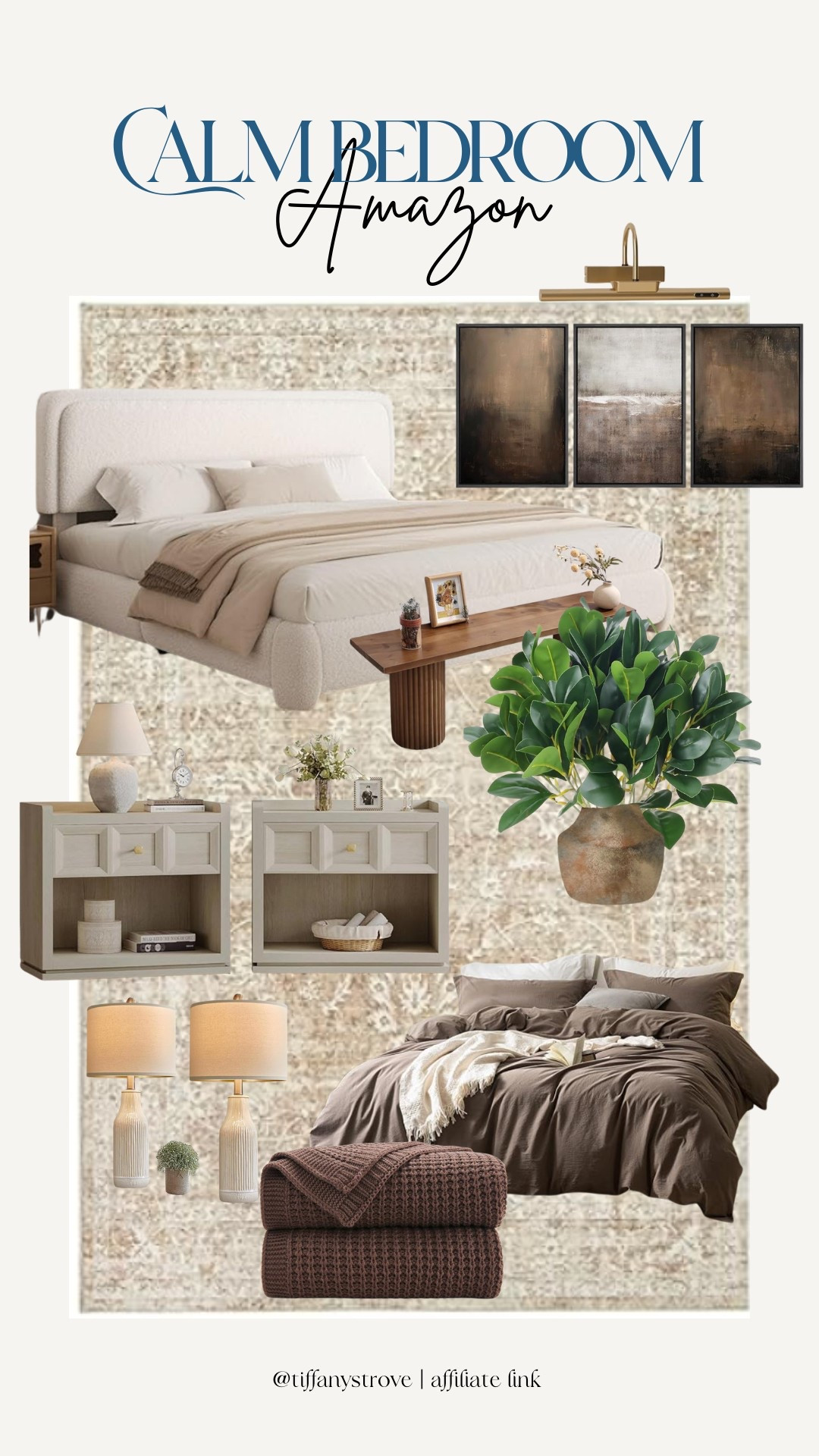 I love a calm bedroom, and that’s why I love balancing dark hues of brown with lighter beiges and whites. Affordable finds from Amazon 🤎🤍

#LTKFindsUnder100 #LTKFindsUnder50 #LTKHome