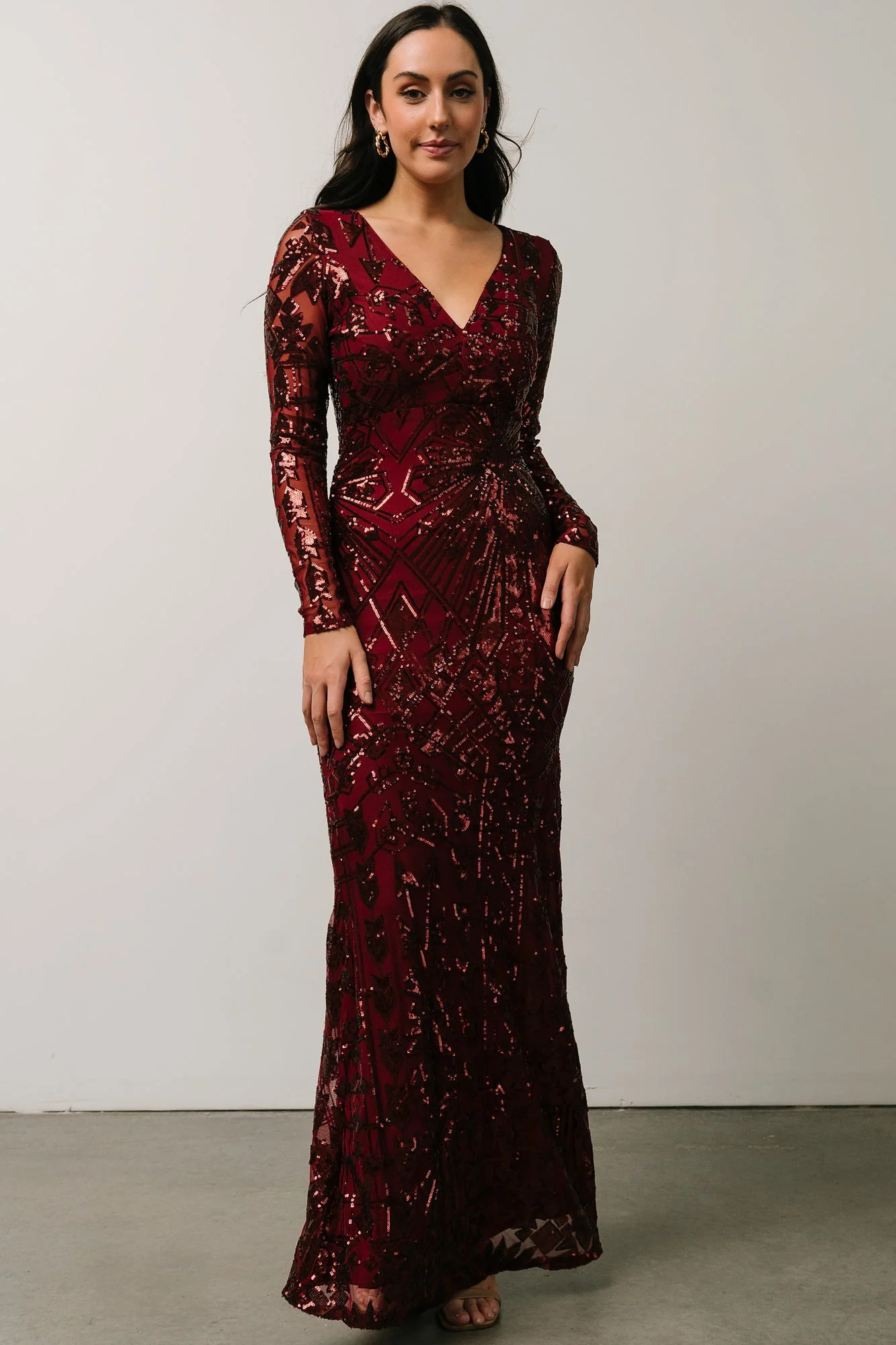 Ryan Sequin Gown | Merlot | Baltic Born