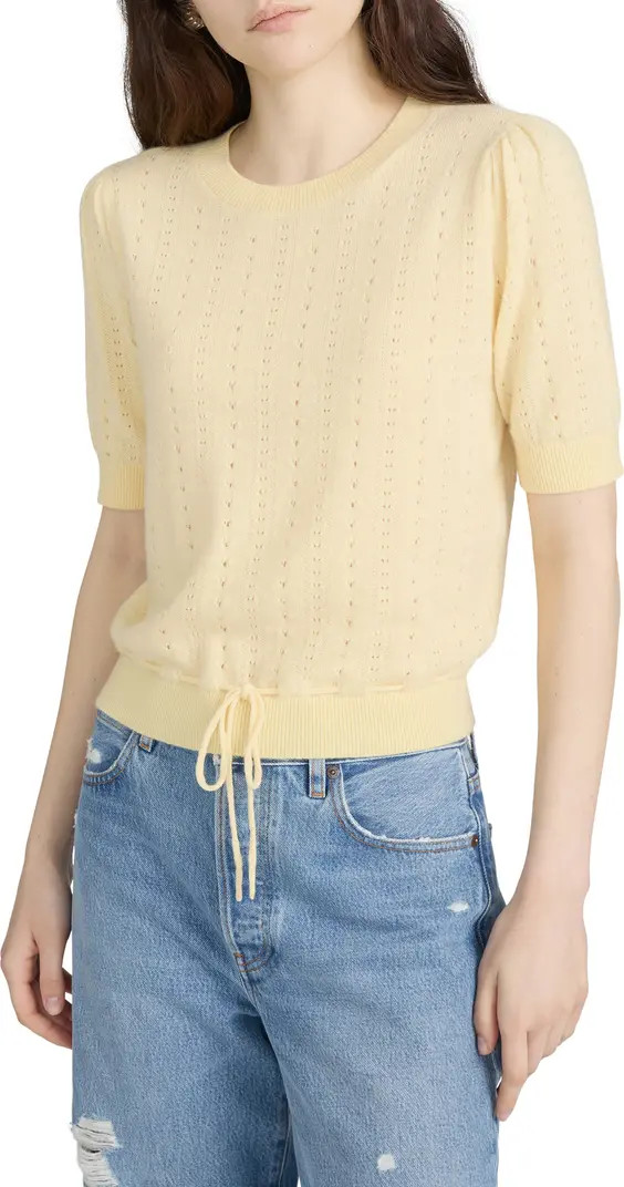 FRAME The Cashmere Charm Pointelle Sweater | Nordstrom | Nordstrom