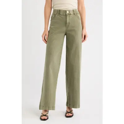 Wit & Wisdom 'Ab'Solution High Waist Wide Leg Jeans in Washed Mocha at Nordstrom, Size 2 | Nordstrom