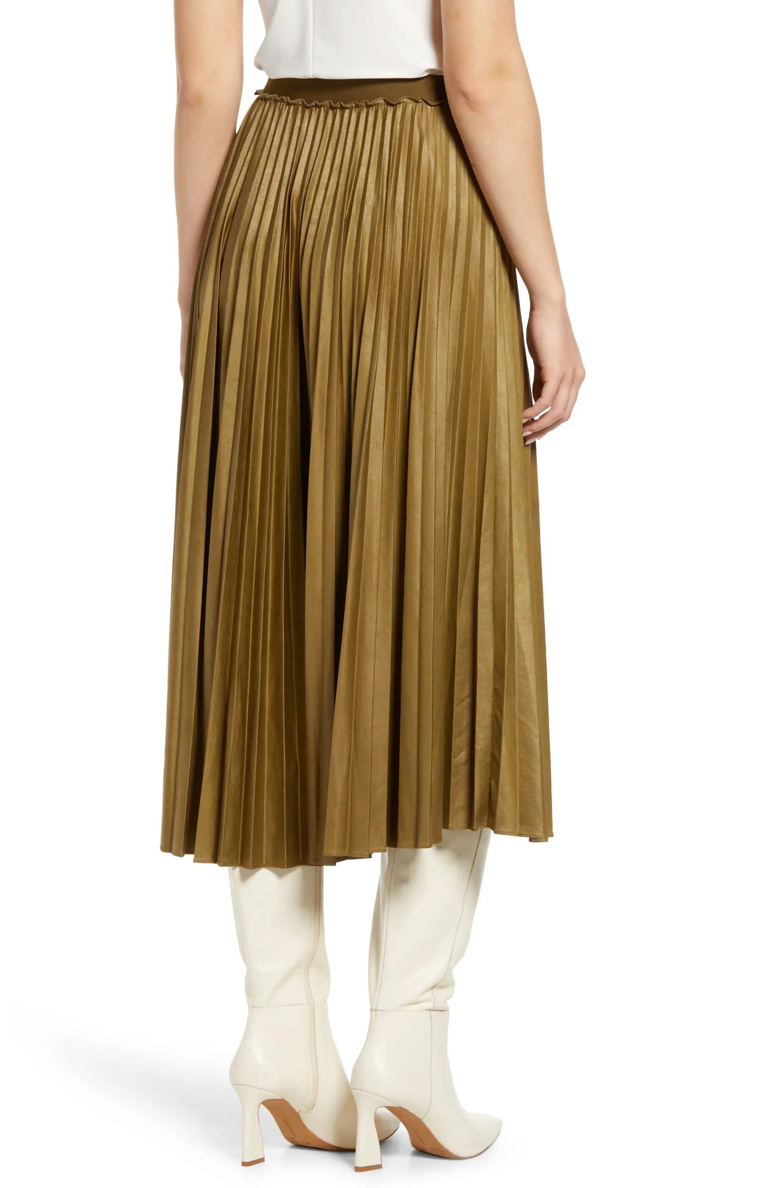 Pleated Faux Leather Maxi Skirt | Nordstrom