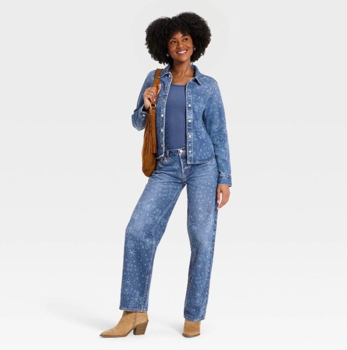 NEW ARRIVALS!! Womens's Long Sleeve Collared Easy
Denim Shirt Bandana - Universal
Thread in Medium Wash & Women's Low-Rise Bandana Baggy Jeans - Universal Thread in Medium
Wash 






Target outfit, spring outfit, denim outfit



#LTKMidsize #LTKPlusSize #LTKOver40